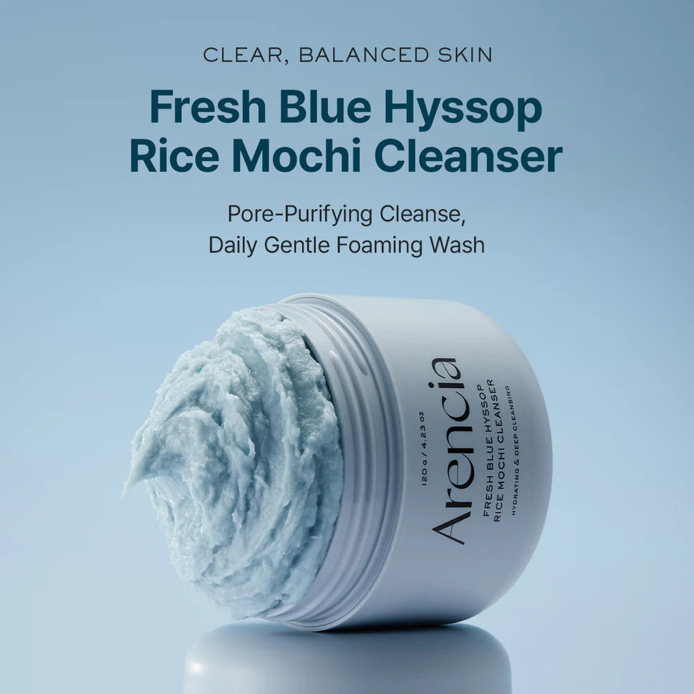 Arencia- fresh blue hyssop rice mochi cleanser, 120G