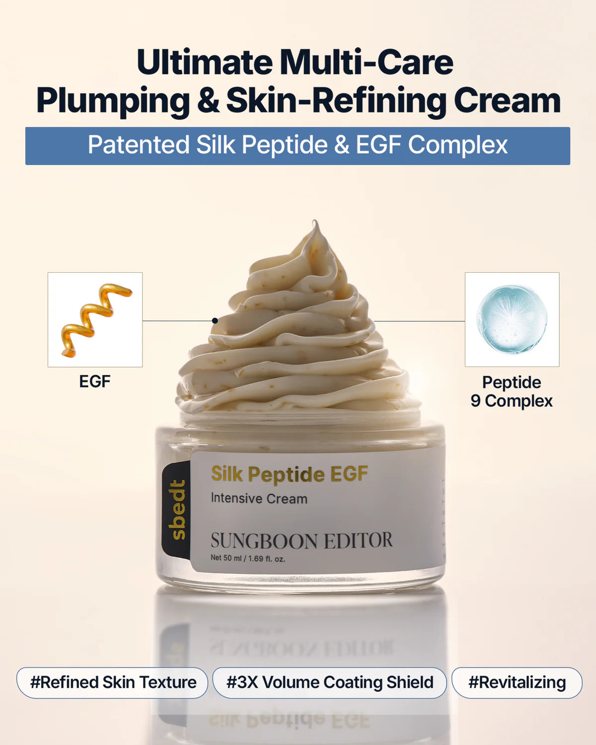 Sungboon Editor - Silk Peptide EGF Intensive Cream, 50ml