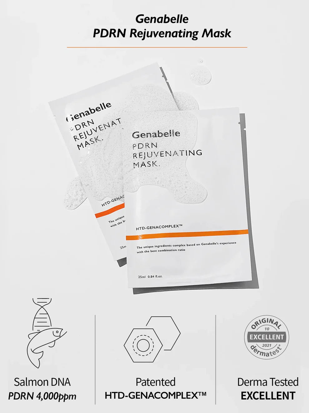 Genabelle – PDRN Rejuvenating Mask, 5 Sheets