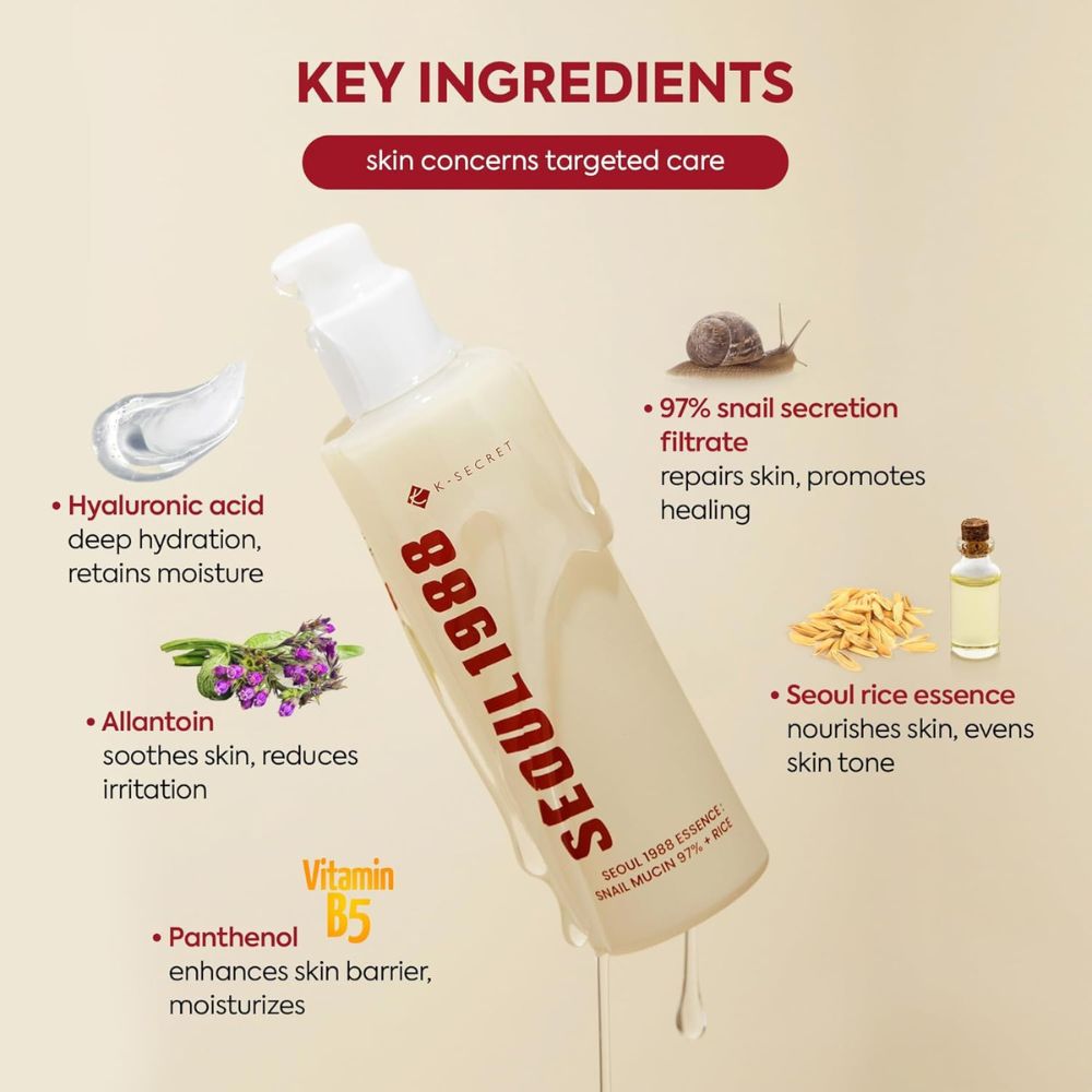 KSECRET - Essence : Snail Mucin 97% + Rice 100ml