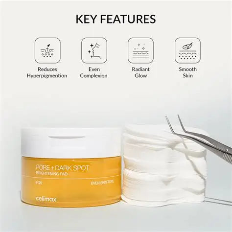 Celimax Pore+Dark Spot Brightening Pads, 40 pcs for enlarged pores and pigment spots