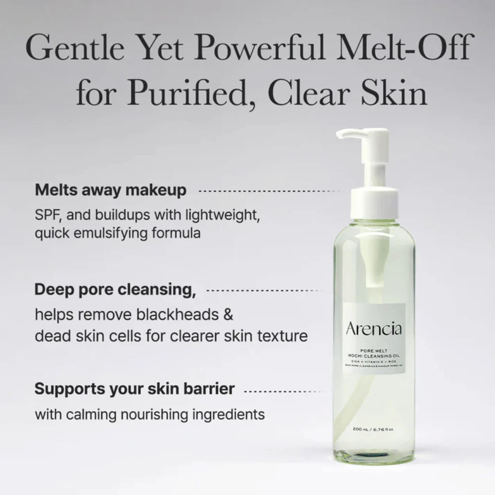 Arencia Pore Melt Mochi Cleansing Oil, 200ml