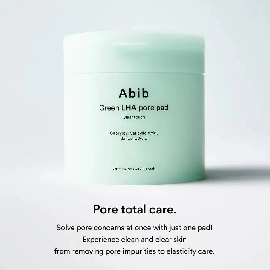 Abib – Green LHA Pore Pad Clear Touch, 60 pads, 210ml - Seoulma-skincare