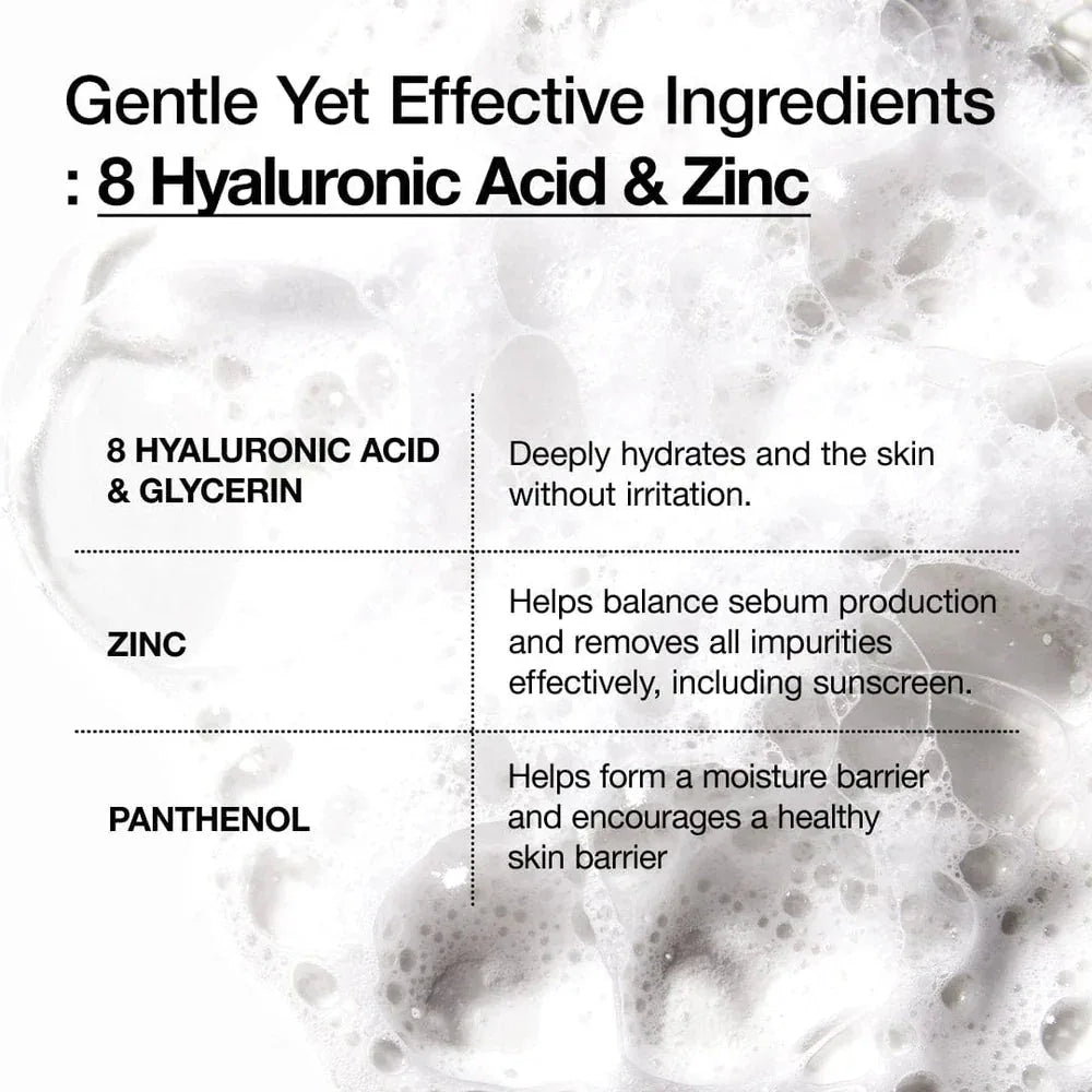 Anua – 8 Hyaluronic Acid Hydrating Gentle Foaming Cleanser, 150ml - Seoulma-skincare