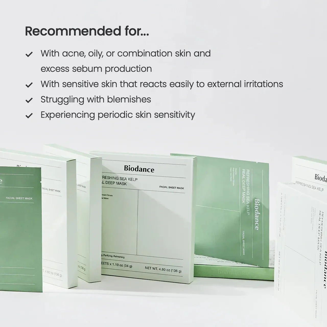 Biodance - Refreshing Sea Kelp Real Deep Mask 1 Box (34g*4ea) - Seoulma-skincare