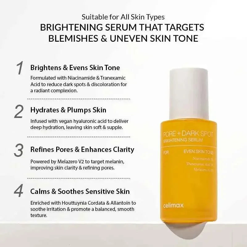 Celimax - Pore+Dark Spot Brightening Serum - Brightening Face Serum - 30ml - Seoulma-skincare