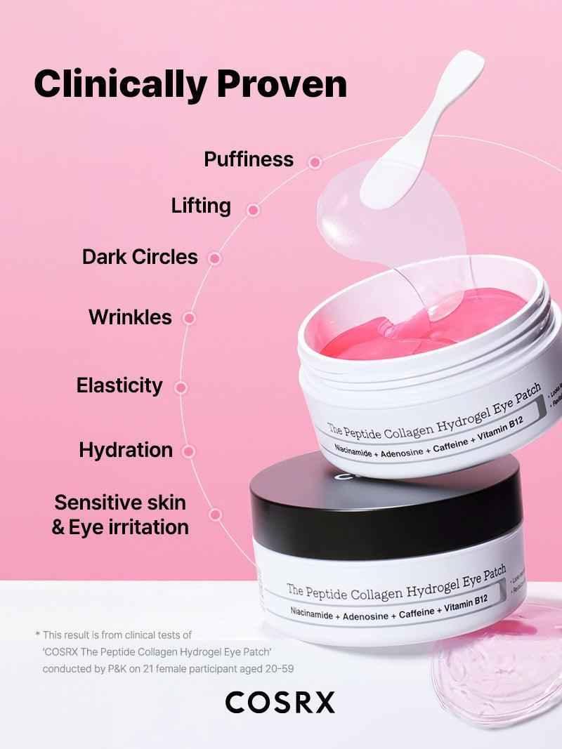COSRX - The Peptide Collagen Hydrogel Eye Patch - Hydrogel Eye Patch with Collagen - 85g/60pcs - Seoulma-skincare