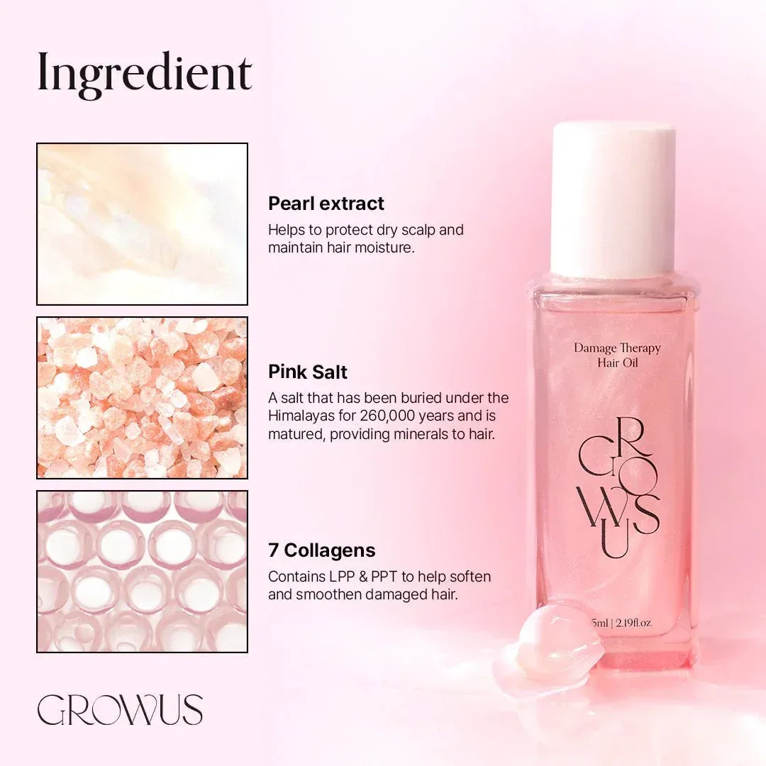 GROWUS - Damage Therapy Hair Oil - 65ml - Seoulma-skincare