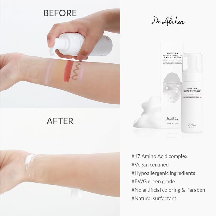 Dr. Althea:  Amino Acid Gentle Bubble Cleanser, 140ml