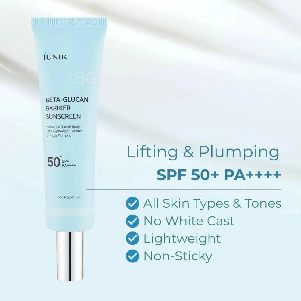 iUNIK Beta-Glucan Barrier Sunscreen SPF 50+ PA++++ · 60ml