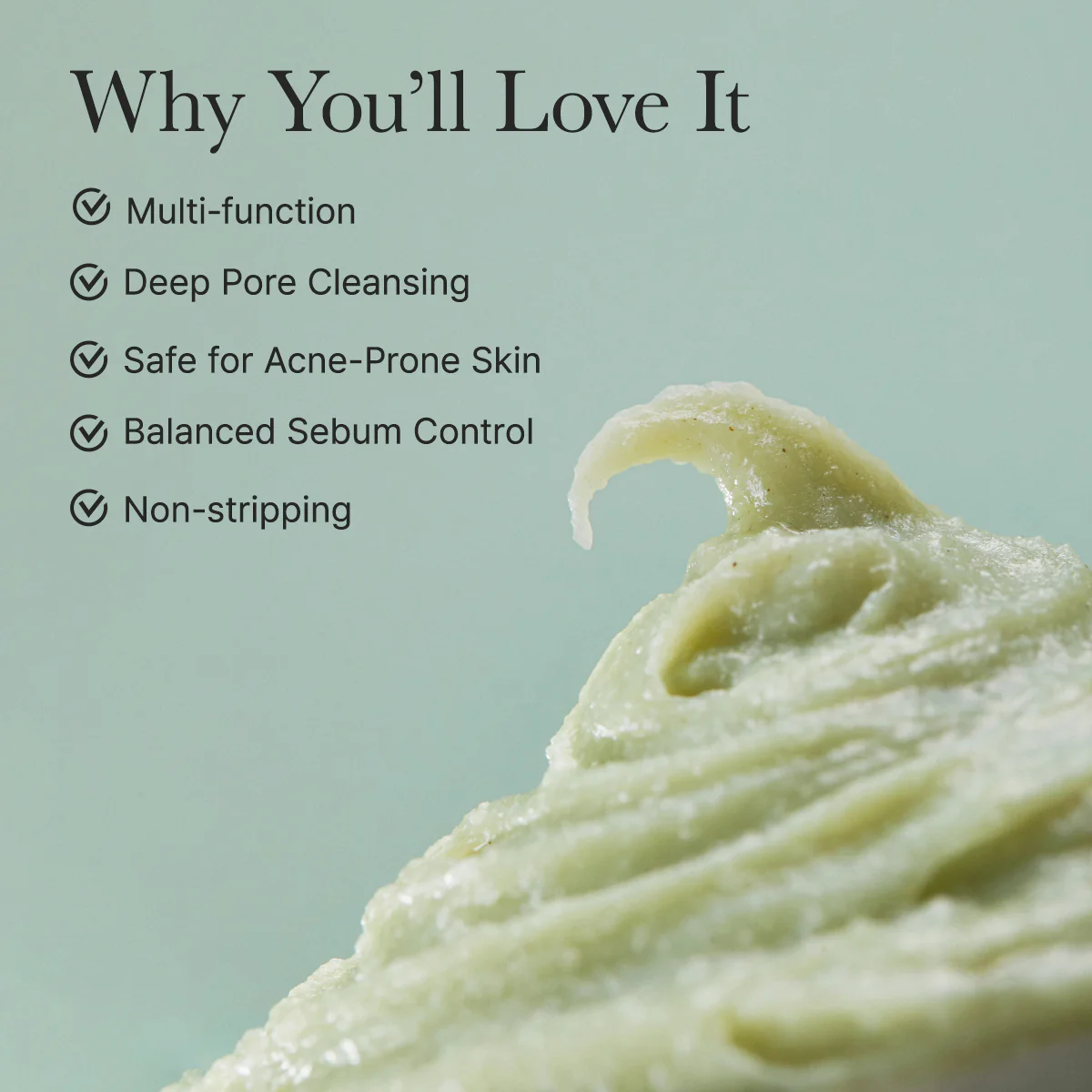 ARENCIA fresh green rice mochi cleanser in a 120g tube, showcasing its sleek packaging and vibrant green color.