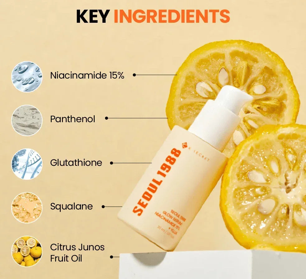 K-SECRET SEOUL 1988 Glow Serum : Niacinamide 15% + Yuja - Seoulma-skincare