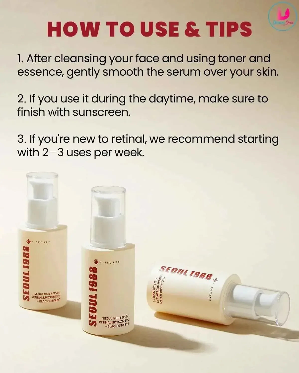 K-SECRET – SEOUL 1988 Serum: 2% Retinal Liposome & Schwarzer Ginseng für Koreanische Hautpflege – 30ml - Seoulma-skincare