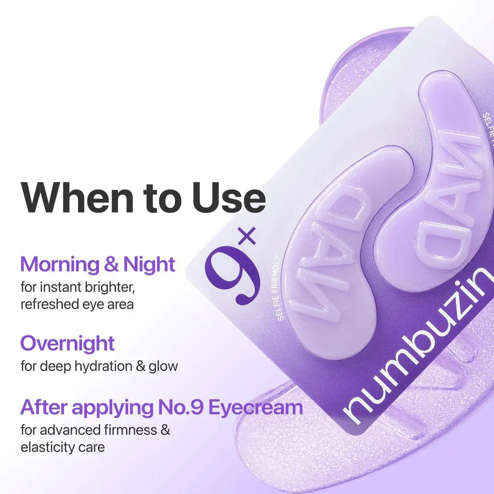 Numbuzin – No.9 NAD+ Eye Patches, 5 pairs | Seoulma-skincare - Seoulma-skincare