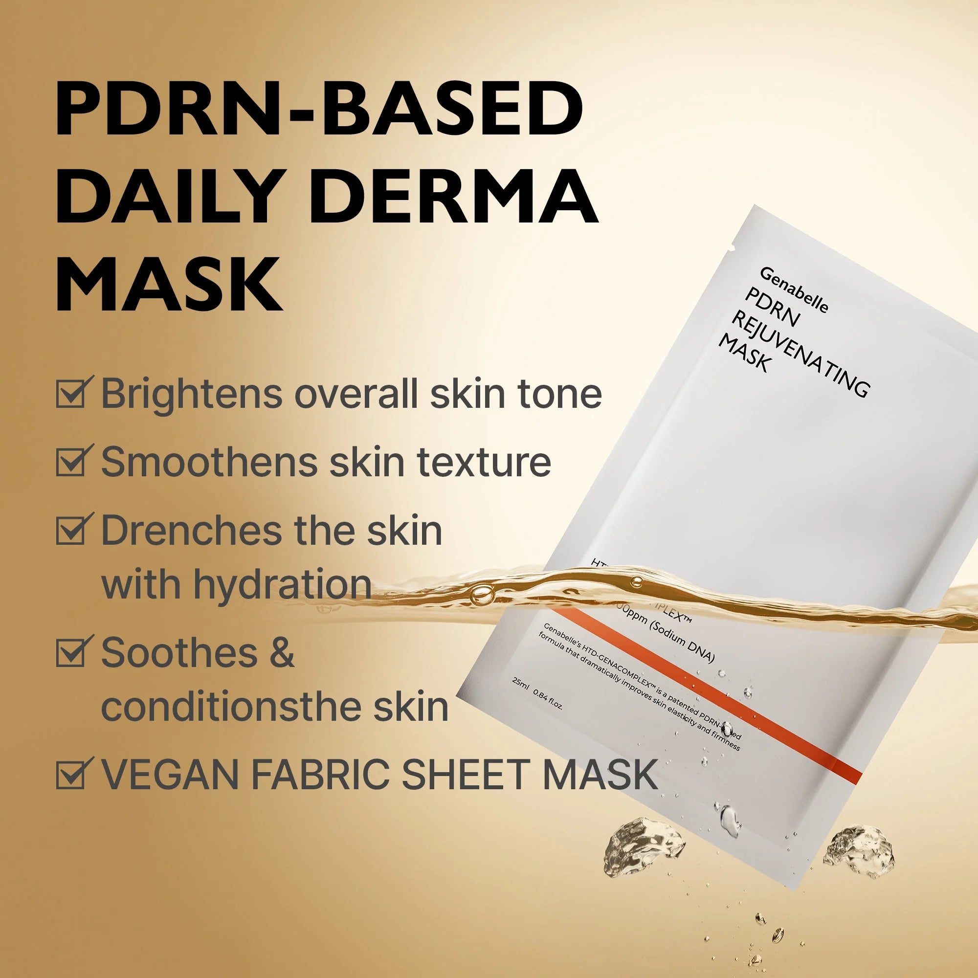 Genabelle – PDRN Rejuvenating Mask, 5 Sheets