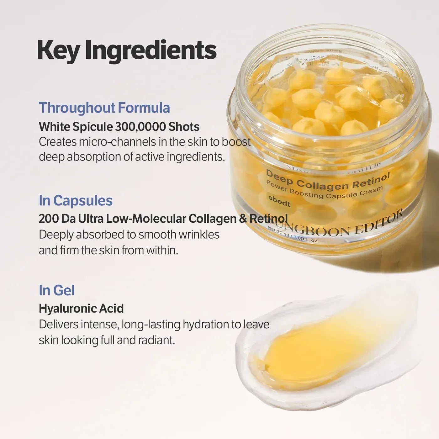 Sungboon Editor - Deep Collagen Retinol Spicule Cream 50ml - Seoulma-skincare