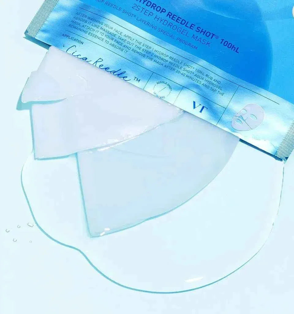 VT Cosmetics - Hydrop Reedle Shot 100hL 2-Step Mask - Hydrating Hydrogel Face Mask - 1pc/38g - Seoulma-skincare