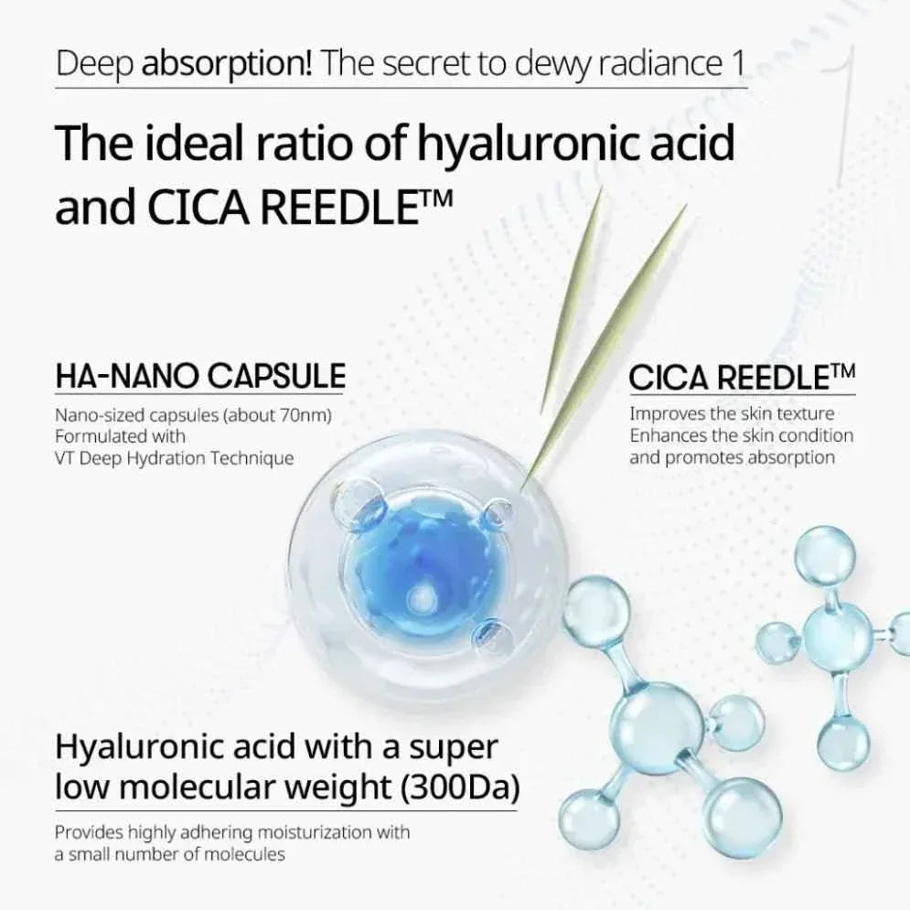 VT Cosmetics - Hydrop Reedle Shot 100hL - Moisturizing Microneedle Face Booster 50 ml - Seoulma-skincare